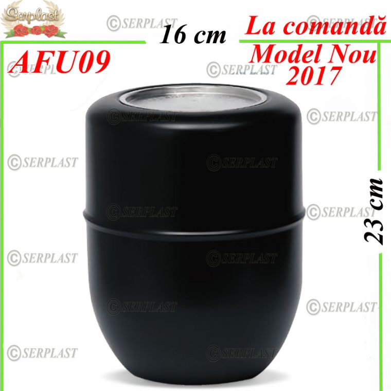 Urnă funerară din oțel vopsit negru-Articole Funerare-Serplast 