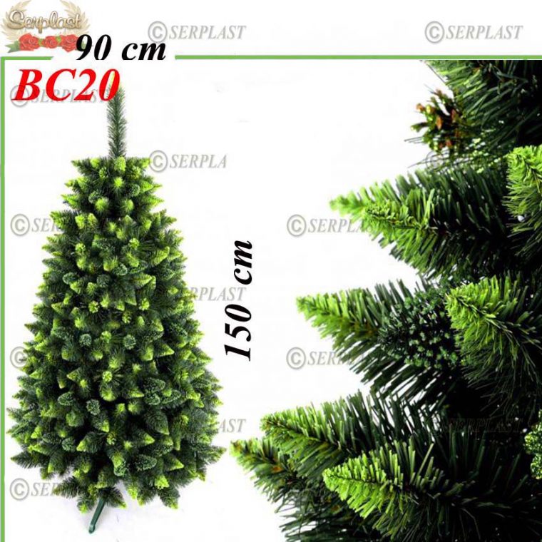 Brad artificial de crăciun verde ascuţit 1.5m X 90cm Florida Keys -Brad artificial de Crăciun-Serplast