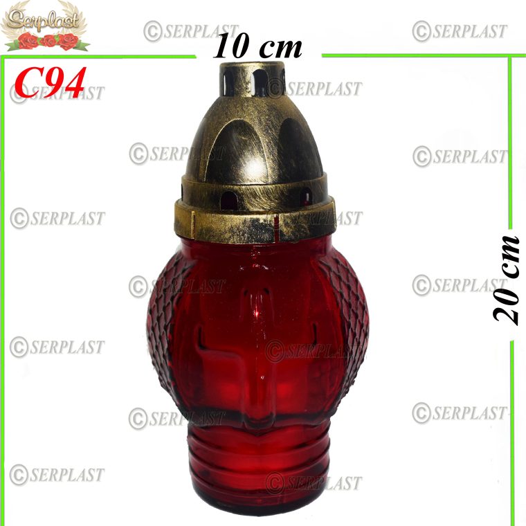 Candelă cu cruce 6.8 lei (set de 10 buc) 20 cm C94