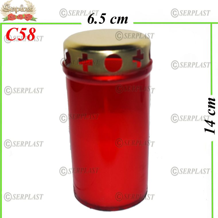 Candelă cu plastic 5.5 Lei (set de 20 buc) 14 cm C58
