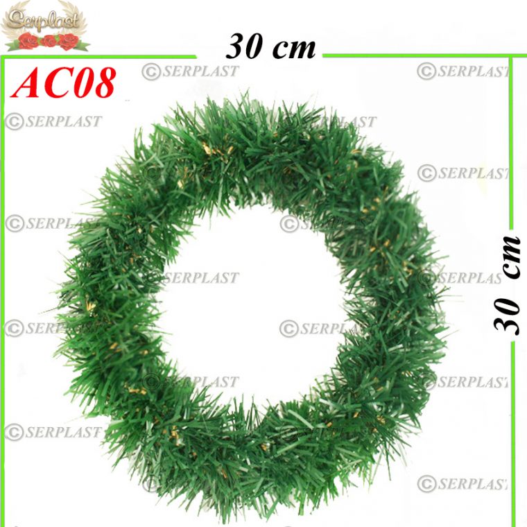 Decor uşă Ø30 (Brad artificial cerc impletit cu mijloc gol Tip III )-Articole de Crăciun-Serplast