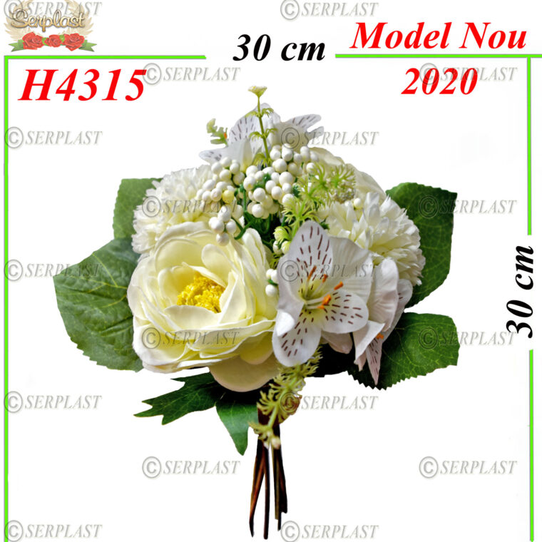 Buchet alb H4315-Buchete de flori artificiale-Serplast