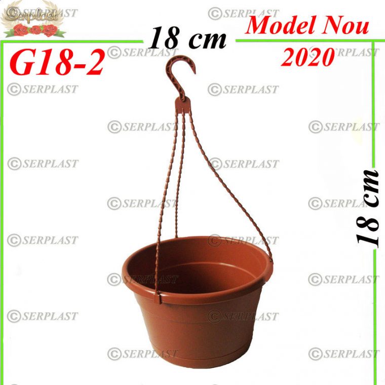 Set Ghiveci cu agăţător Ø18- Ghivece-Serplast