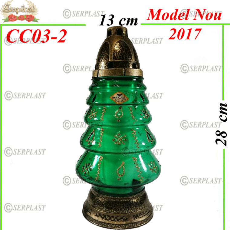 CC03-2, Candelă de crăciun cu decor auriu 6.7 lei - Candela - Serplast