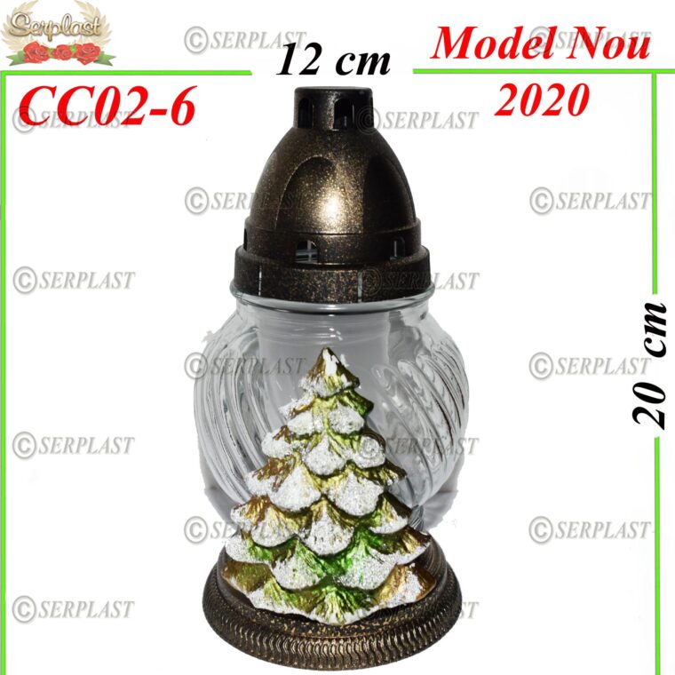 CC02-6, Candelă de crăciun cu brăduleț 4.8 lei - Serplast - Candela
