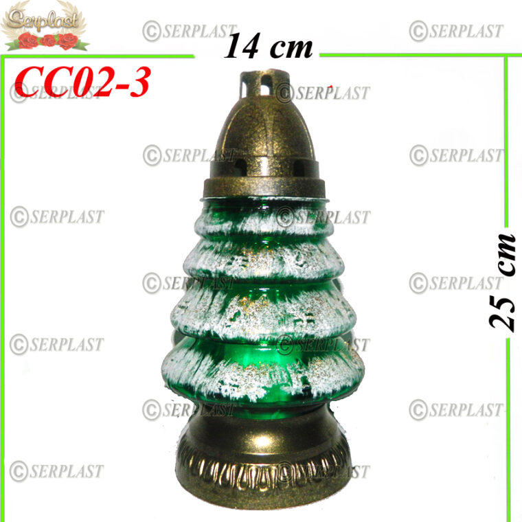 CC02-3, Candelă de crăciun cu auriu 7.5 lei - Candela - Serplast