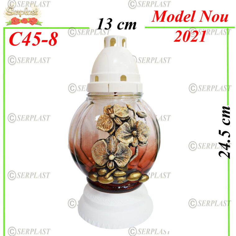 C45-8, Candelă cu Orhidee 8 lei - Candela - Serplast