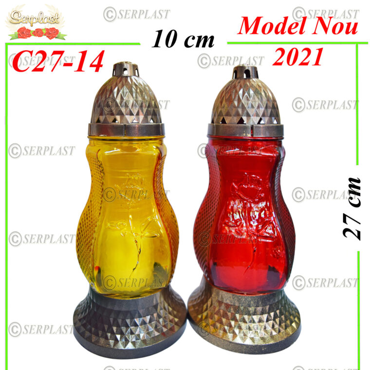 C27-14, Candelă cu Trandafir 6 lei - Candela - Serplast