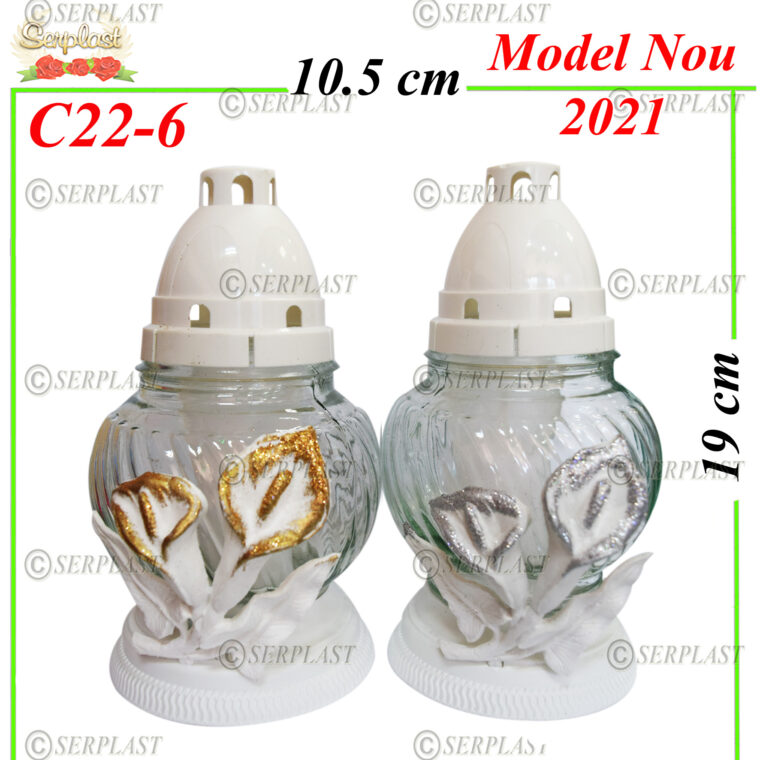 C22-6, Candelă cu floare 5.5 lei - Candela - Serplast