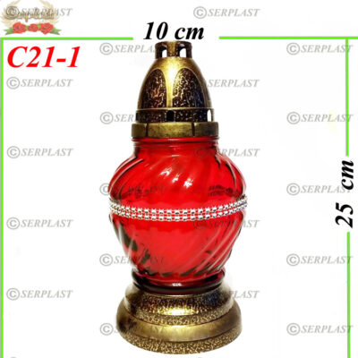 C21-1, Candelă cu mărgele 10.8 lei - Serplast - Candele