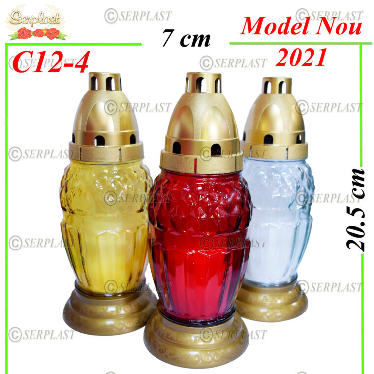 C12-4, Candelă mică cu model 6 lei - Candele - Serplast
