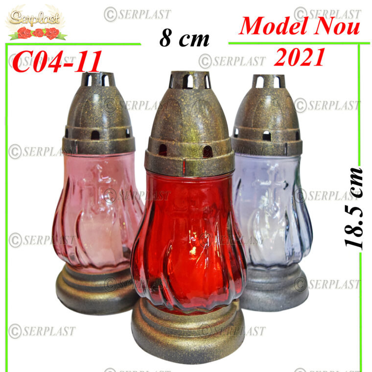 C04-11, Candelă cu cruce 2.5 lei - Candele - Serplast