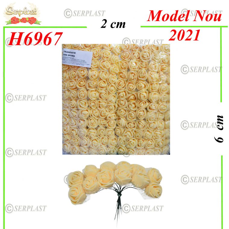 Trandafir din spumă H6967-Buchete de flori artificiale-serplast