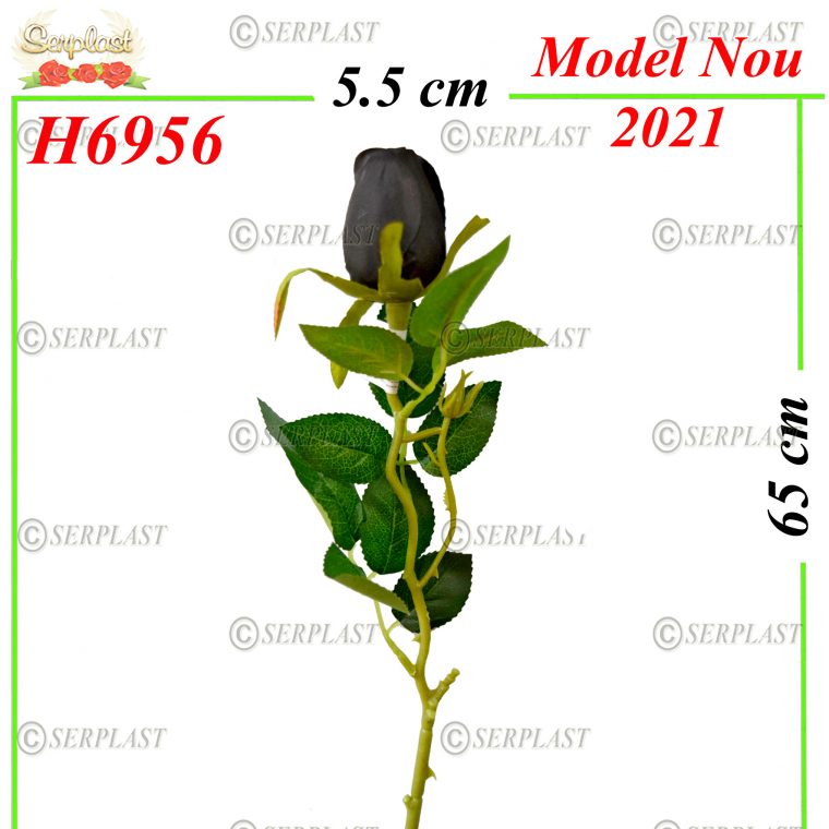 Trandafir negru H6956 -buchete de flori artificiale-serplast