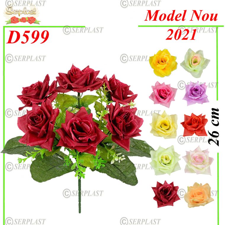 Buchet Trandafir D599-Buchete de flori artificiale-Serplast