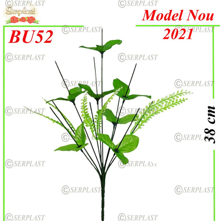 Buchet cu fir și frunză D593 - BU52-Flori si Frunze din saten şi mătase-Serplast