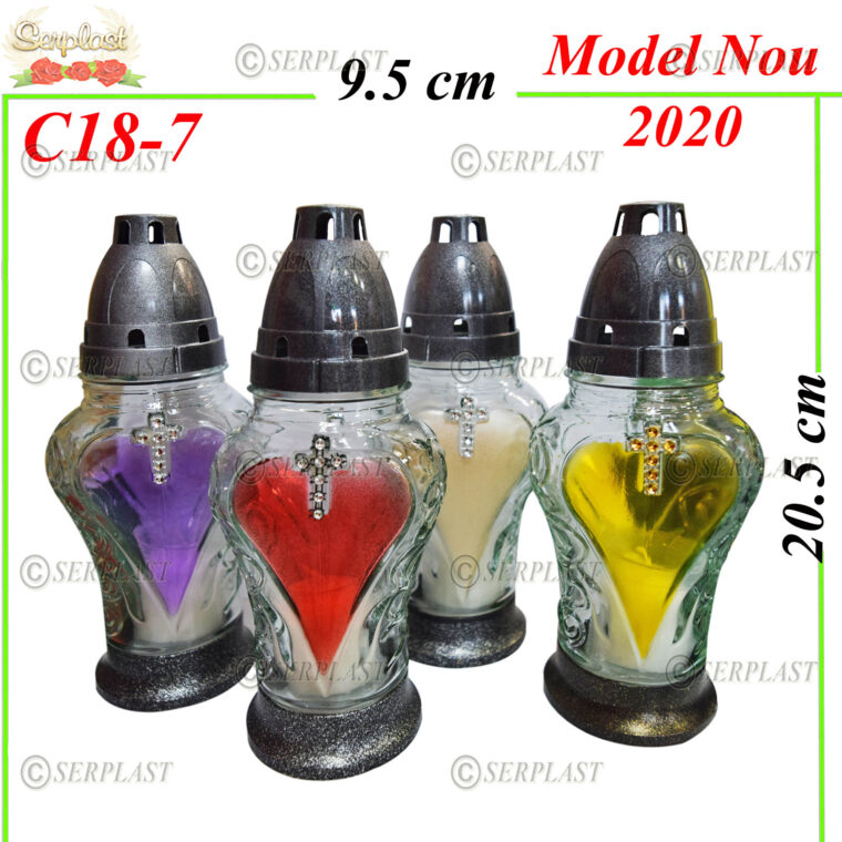 C18-7, Candelă cu inimă și cruce 5.5 lei - Candela - Serplast