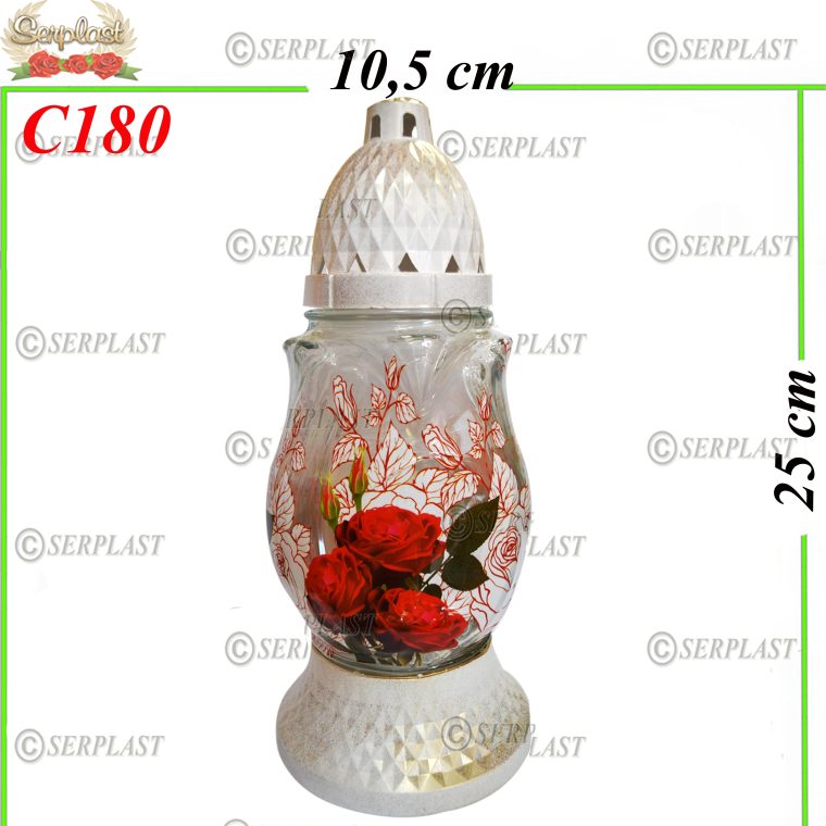 Candelă cu Flori 9.8 lei (set de 6 buc) 25.5cm C180