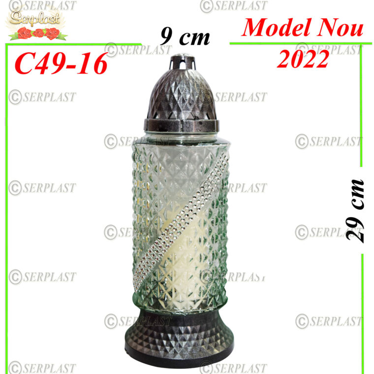 C49-16, Candelă cu mărgele 8.5 lei - Candela - Serplast