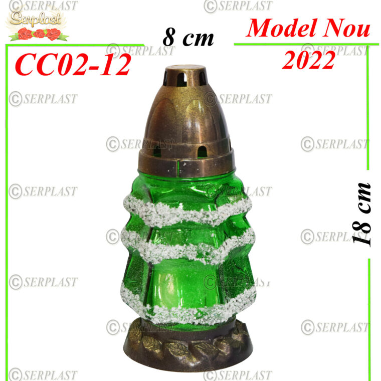 Cod: CC02-12, Candelă de Crăciun cu brad 4 lei - Candele - Serplast