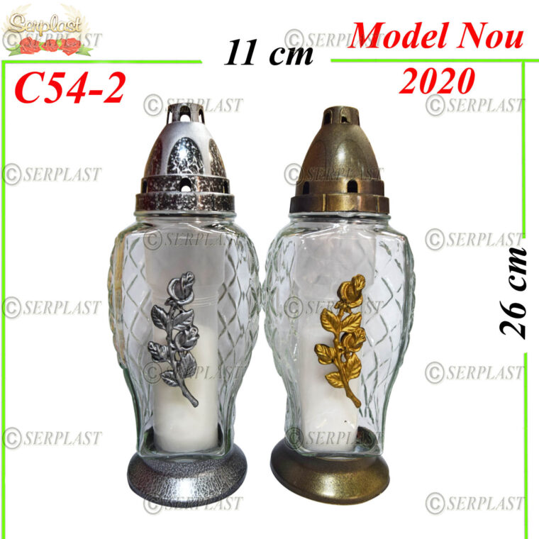 C54-2, Candelă cu trandafir 9.3 lei - Candele - Serplast