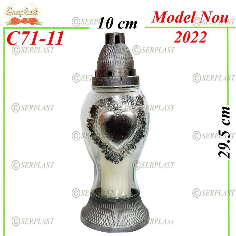 C71-11, Candelă cu inimă 9.5 lei - Serplast - Candele