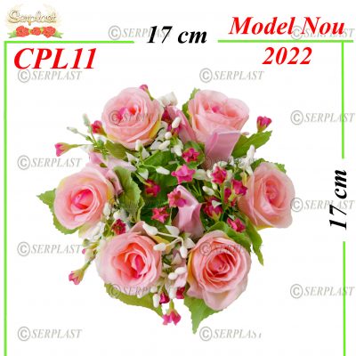 CPL11-Coroană plastic cu trandafir-18lei-Coroane Traditionale-Serplast