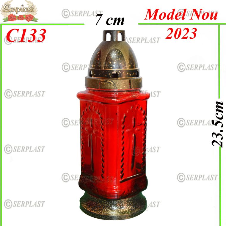 Candelă cu cruce 8 lei (set de 9 buc) 23.5cm C133
