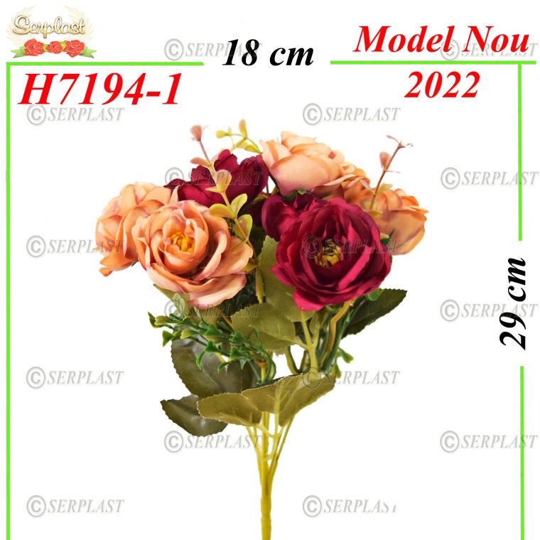 H7194-1-Buchet Bujori-12lei- Buchete de Flori Artificiale-Serplast