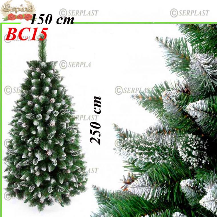 Brad artificial de crăciun alb ascuţit 2.5m Finland White BC15-Brad artificial de Crăciun-Serplast