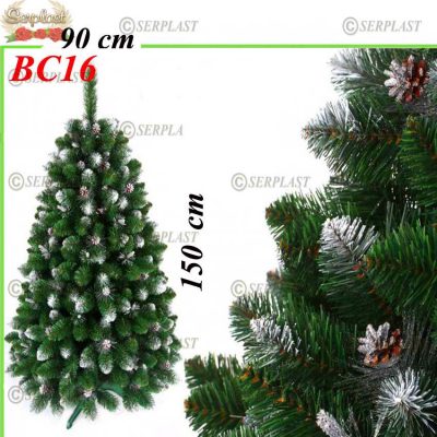 Brad artificial de crăciun alb rotund 1.5m Finland White BC16-Brad artificial de Crăciun-Serplast