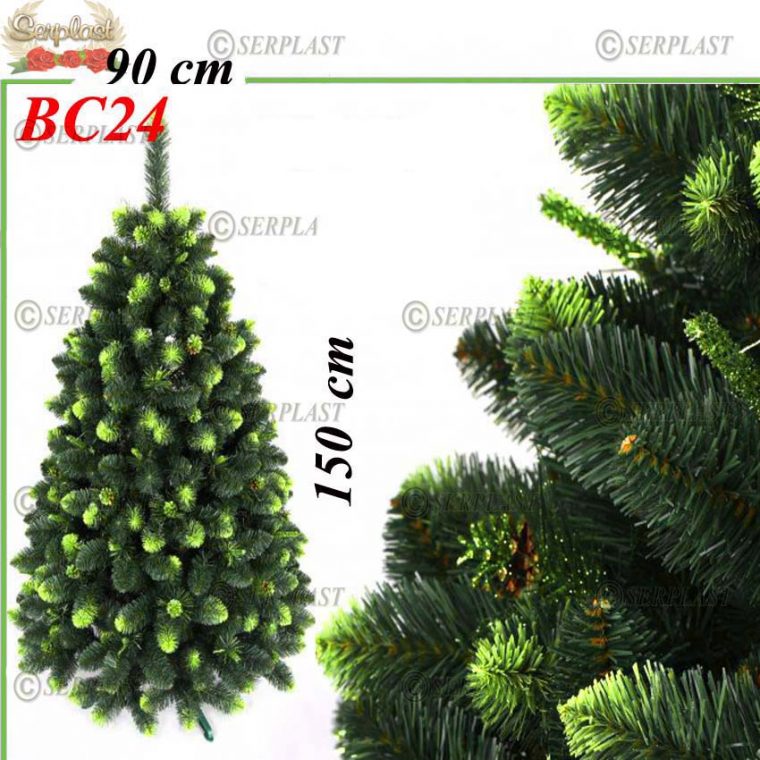 Brad artificial de crăciun verde rotund 1.5m Florida Keys Green BC24- Brad artificial de Crăciun-Serplast