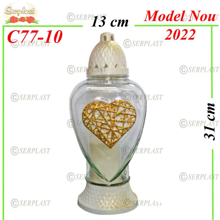C77-10- Candela cu inima - 6buc.set-15.50lei-Candele -Serplast