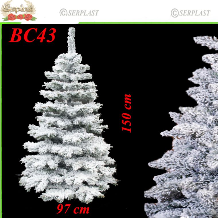 Brad Artificial Elsa cu Zapada - 150cm -BC43-Brad Artificial de Craciun- Serplast