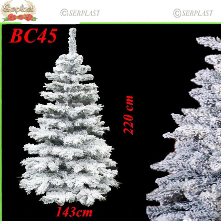 Brad Artificial Elsa cu Zapada - 220cm -BC45-Brad Artificial de Craciun- Serplast