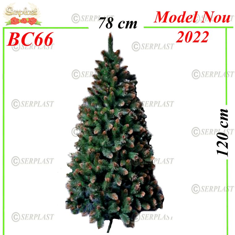 Brad Artificial Gold - 120 cm -BC66-Brad artificial de Crăciun-Serplast