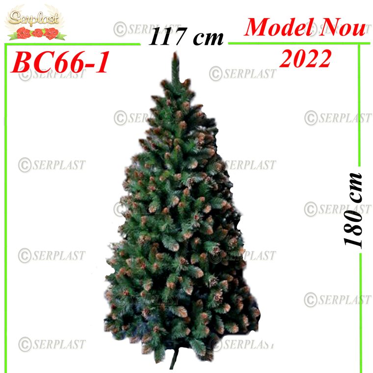 Brad Artificial Gold - 180 cm -BC66-1-Brad artificial de Crăciun-Serplast