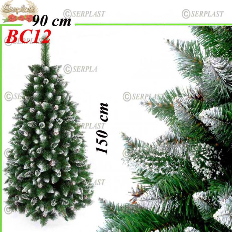 Brad artificial de crăciun alb ascuţit 1.5m Finland White BC12-Brad artificial de Crăciun-Serplast