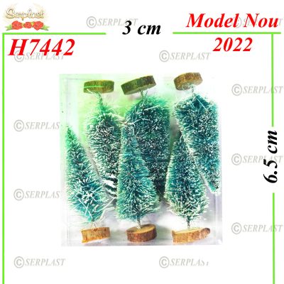 H7442-Decor Bradut la Set- 20 lei-Articole de Craciun Magazin-Serplast