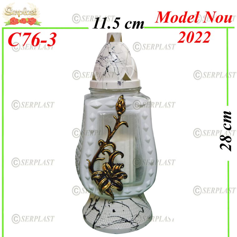 C76-3-Candela cu Floare-8buc.set-11.5lei-Candela-Serplast
