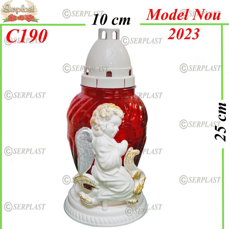Candelă cu Înger 10 Lei (set de 6 buc) 25cm C190