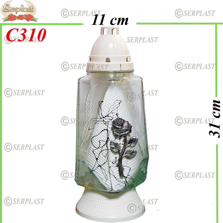 Candelă cu Trandafir 15 Lei (set de 6 buc) 31cm C310