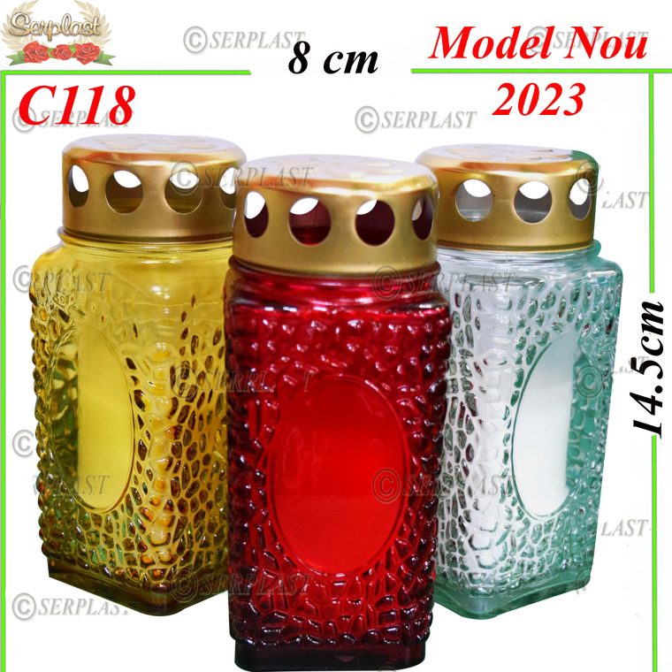 Candelă cu model 7.6 Lei (set de 24 buc) 14.5cm C118