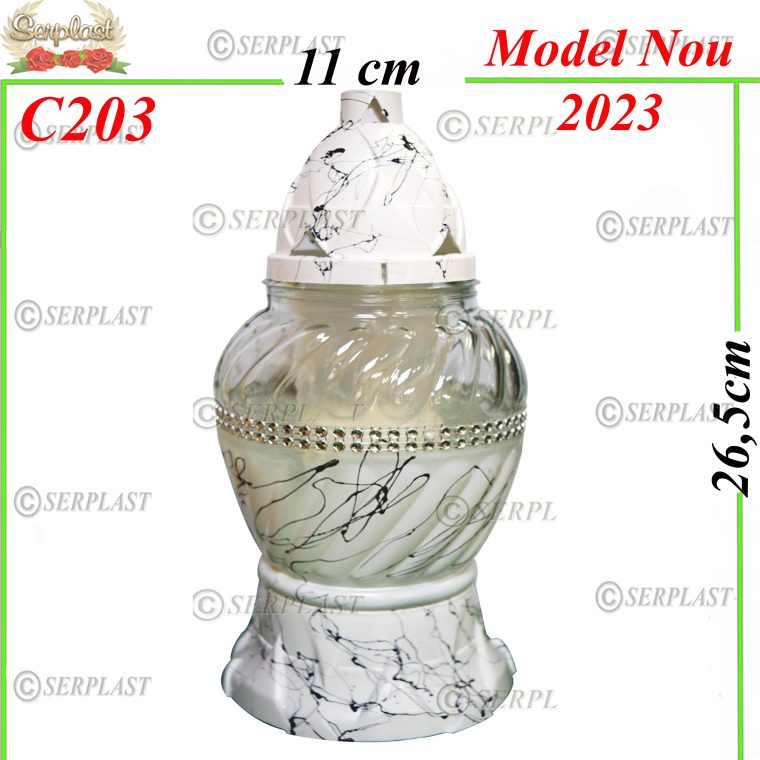 Candelă cu mărgele 10.5 Lei (set de 8 buc) 26.5cm C203