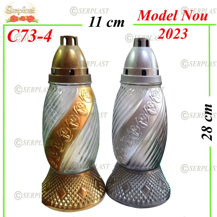 C73-4-Candelă cu Trandafir-6buc.set-Candelă-Serplast