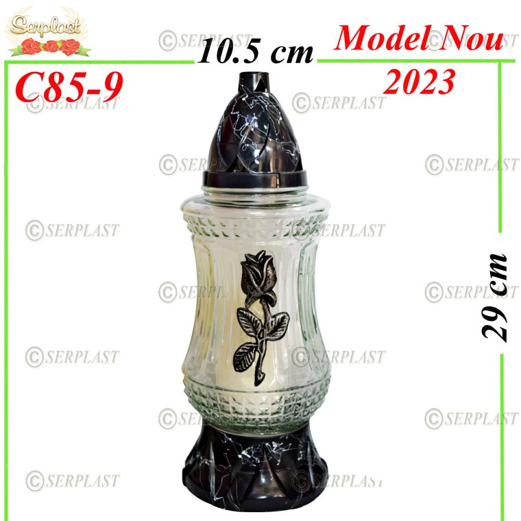 C85-9-Candela cu Trandafir-8buc.set-12Lei-Candelă-Serplast