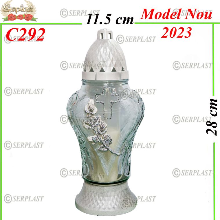 Candelă cu Cruce și Trandafir 14.5 Lei (set de 6 buc) 28cm C292