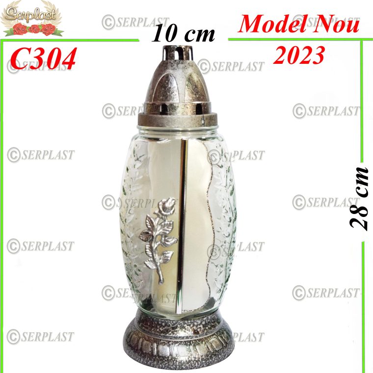 Candelă cu Trandafir 14.8 lei (set de 8 buc) 28cm C304