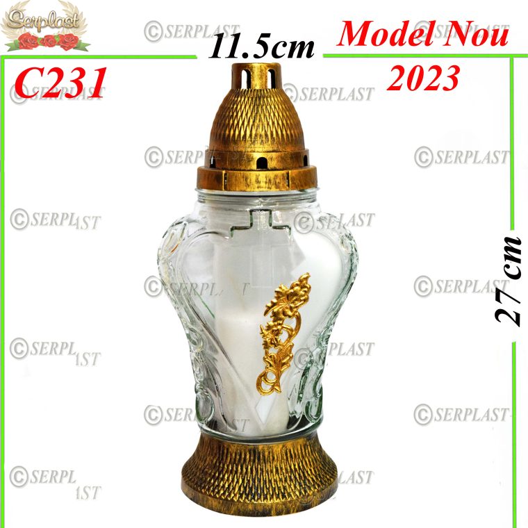 Candelă cu inimă, cruce și floare 11.5 lei (set de 8 buc) 27 cm C231