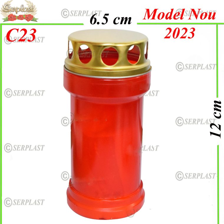 Candelă plastic cu capac 3.3 Lei (set de 20 buc) 12cm C23